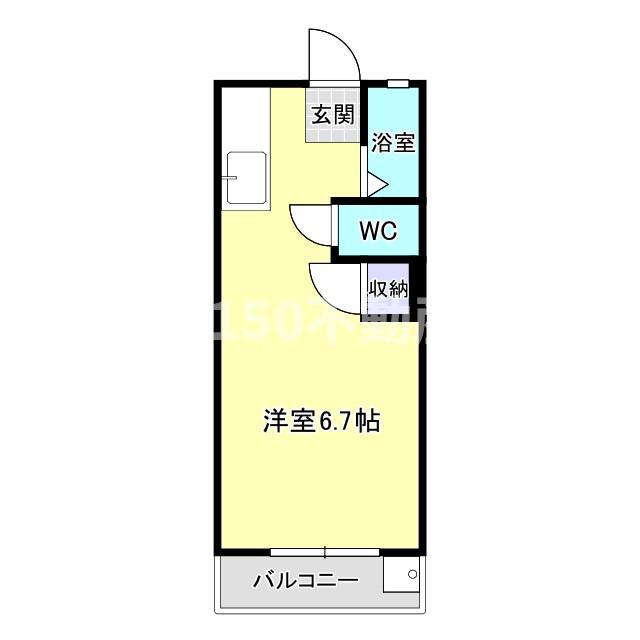 メゾンサンテ(ワンルーム/1階)の間取り写真