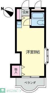 クラウンハイム東川口(ワンルーム/4階)の間取り写真