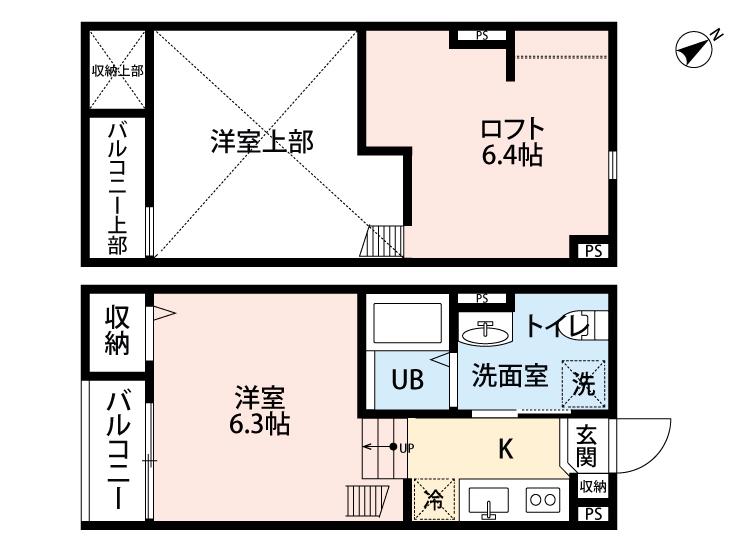 CASTELLO ANELLO(1K/1階)の間取り写真