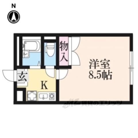 レオパレスエスパールビラ(1K/2階)の間取り写真