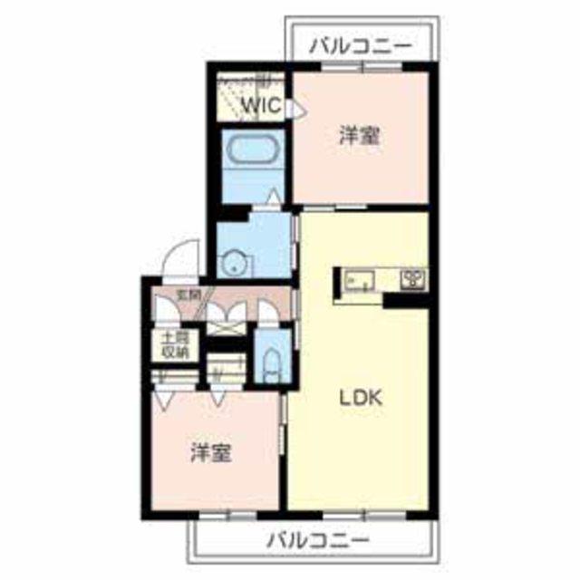 シャーメゾン モデルノ(2LDK/2階)の間取り写真