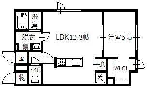 NORFINO LUCIOLE(1LDK/1階)の間取り写真