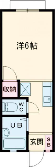 ルシェール三田3番館A棟(1K/1階)の間取り写真