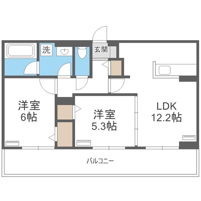 CHOUETTE(2LDK/2階)の間取り写真
