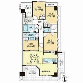 ヴィークステージ練馬豊玉 桜HOUSE(4LDK/1階)の間取り写真