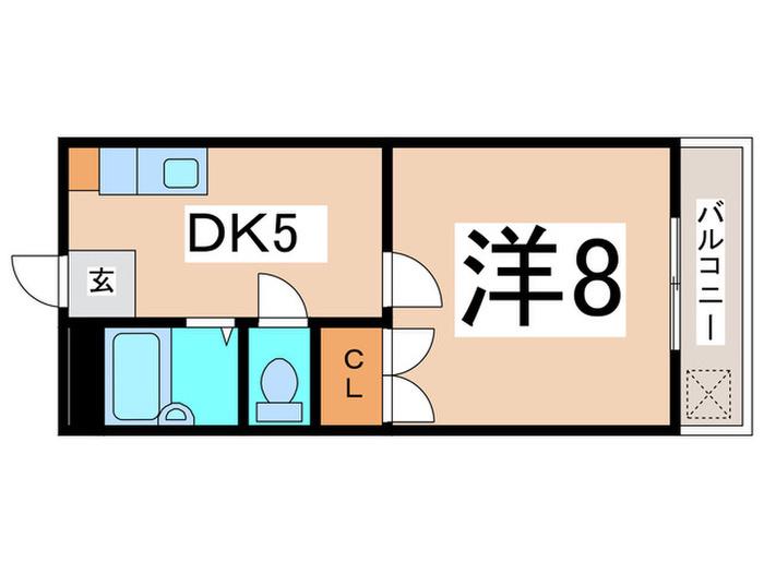 アイムひろすみ(1DK/2階)の間取り写真