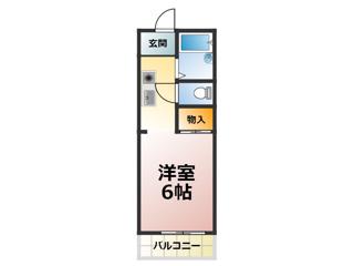 リベラル・オータ(ワンルーム/1階)の間取り写真