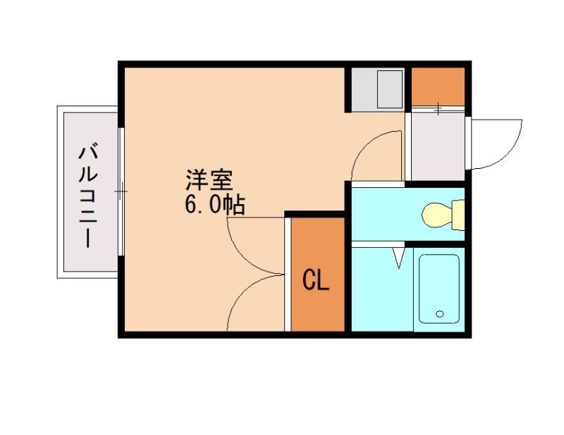 二日市ステーションビル(ワンルーム/5階)の間取り写真