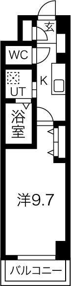 SMILE CITY M(1K/1階)の間取り写真