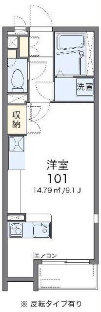 ミランダサンシャインMI(ワンルーム/2階)の間取り写真
