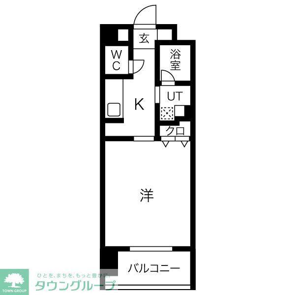 花の木ライズ(1K/8階)の間取り写真