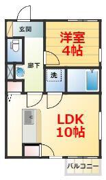 L・スタイリオ小田原(1LDK/2階)の間取り写真