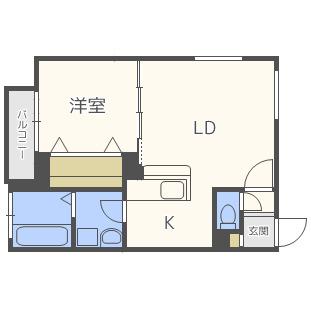 アンジュ・サンティエ(1LDK/3階)の間取り写真