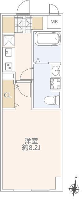 コンポジット亀戸イースト(1K/5階)の間取り写真