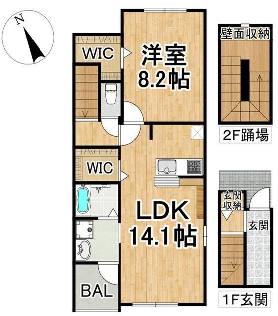 クオーレ コノミ(1LDK/3階)の間取り写真