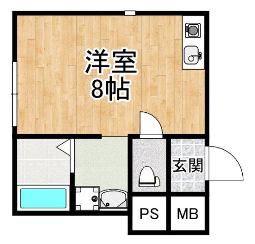 GMヒルズ深井(ワンルーム/2階)の間取り写真