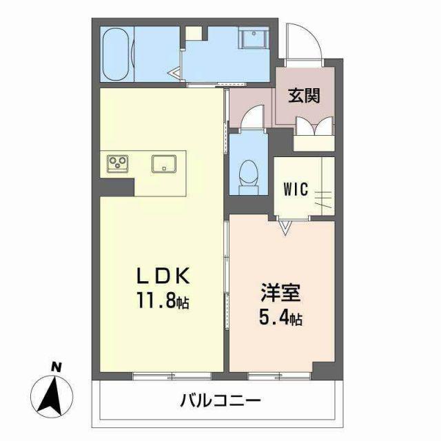 シャラーレ西深津(1LDK/3階)の間取り写真