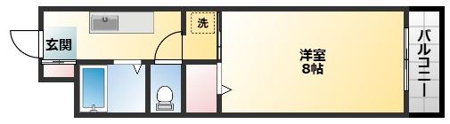 KSスクエア(1K/3階)の間取り写真