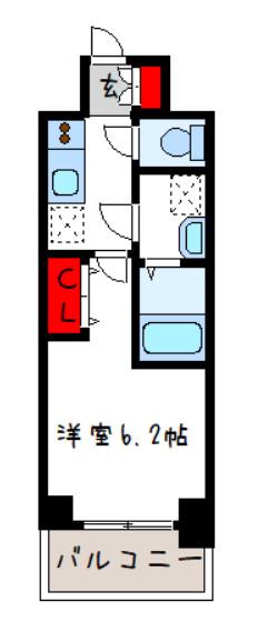ARCOBALENO OSAKA FUSE(1K/4階)の間取り写真