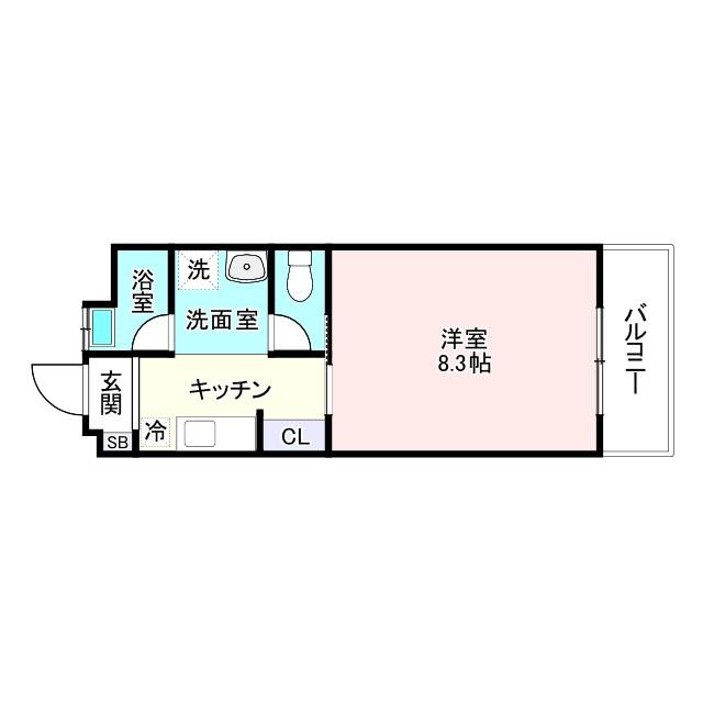 ハレカイルア(1K/3階)の間取り写真