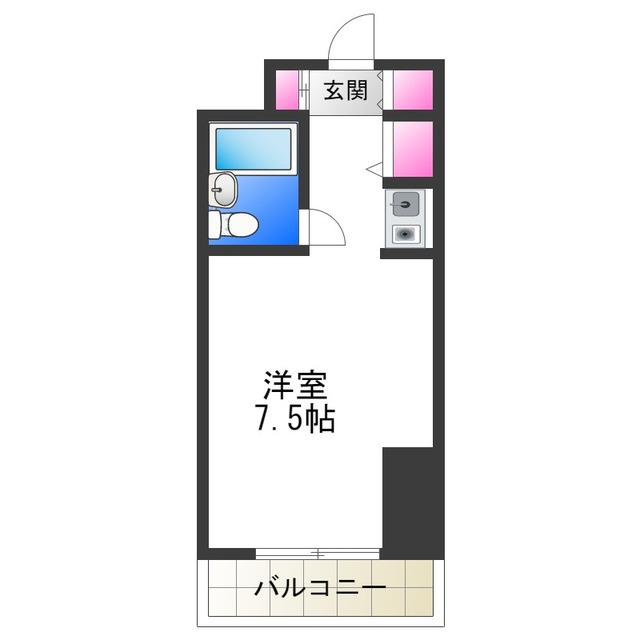 リュウパレス(ワンルーム/6階)の間取り写真