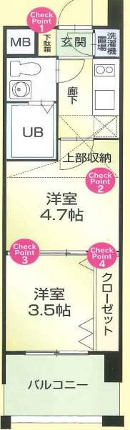 ORIENT BLD NO54 WES-PROJECT博多駅南(2K/5階)の間取り写真