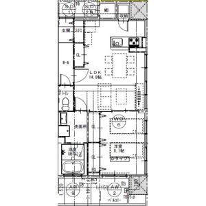 さくらHILLS ROKUBAN PLATINUM RESIDENCE(1LDK/11階)の間取り写真