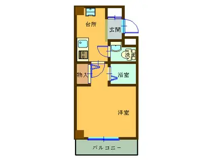 CLIMB(1K/2階)の間取り写真