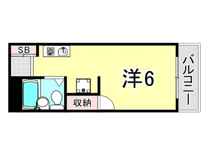 荻野マンション(ワンルーム/2階)の間取り写真