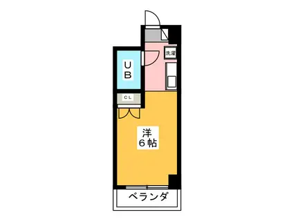 スプリーム横浜(ワンルーム/3階)の間取り写真
