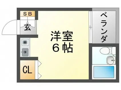 ハイツタケイ(ワンルーム/3階)の間取り写真
