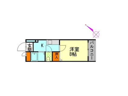 ホーユウコンフォルトレディース金沢寺町(1K/3階)の間取り写真