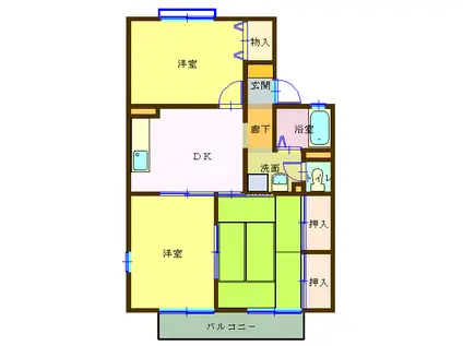 ハイツWACHI C(3DK/2階)の間取り写真