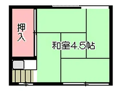ときわ荘(1K/2階)の間取り写真