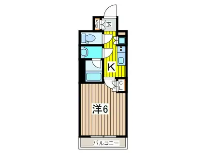 オープンブルーム川口並木(1K/9階)の間取り写真