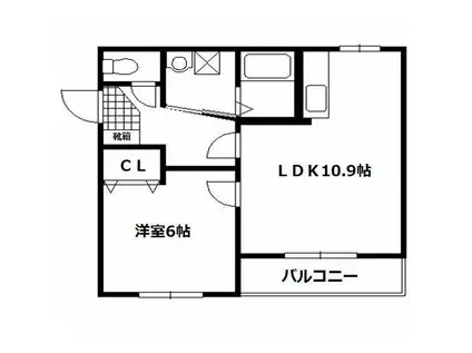 セゾンクレール昭和(1LDK/1階)の間取り写真