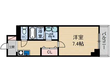 A-1マンション薩摩(1DK/3階)の間取り写真