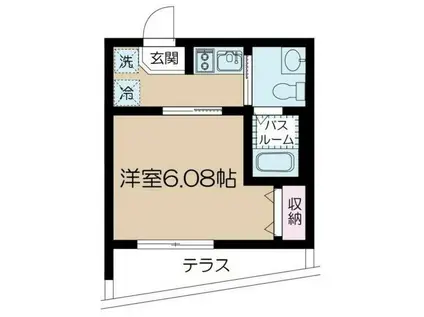 NSGATE青井・弘道(1K/1階)の間取り写真