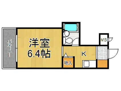 中村鶴翔ビル3(1K/3階)の間取り写真