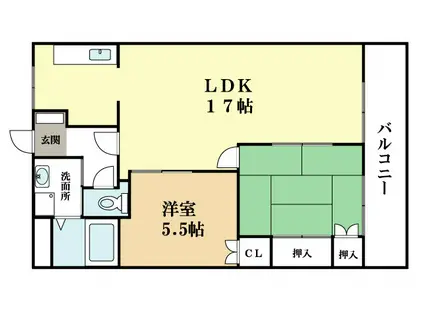 プロニティガーデン(2LDK/2階)の間取り写真