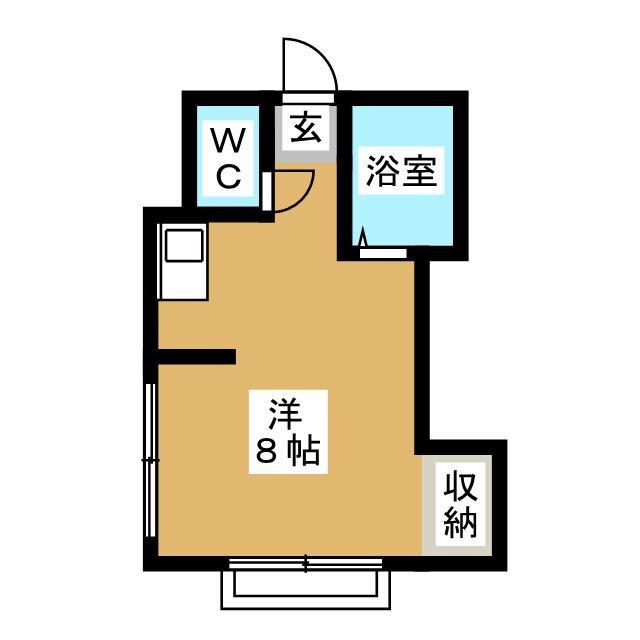 第3コーポ清守(ワンルーム/1階)の間取り写真