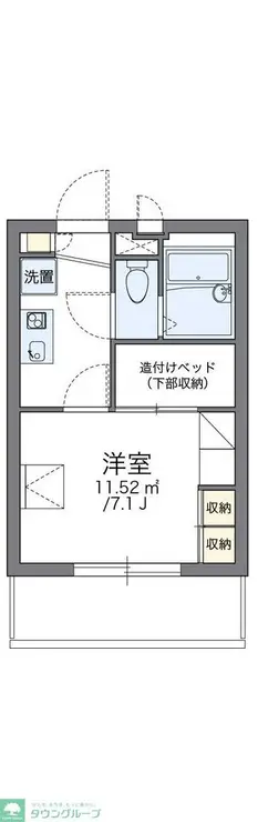 レオパレスクワトロ 3階階 間取り