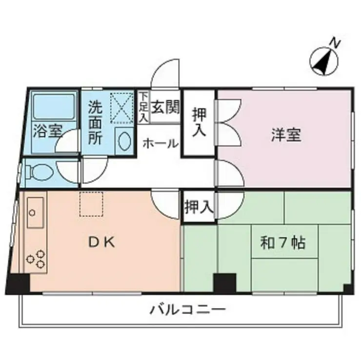 サンフィッシュハイム山手 4階階 間取り