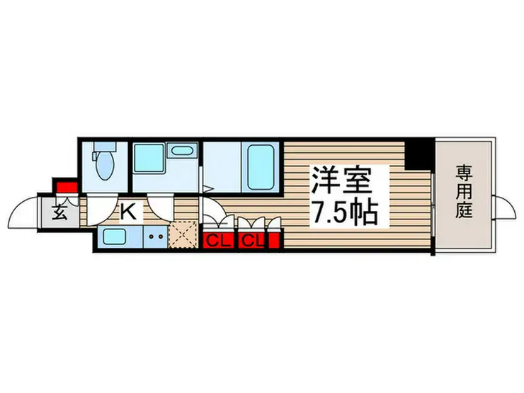 ルーブル五反野弐番館 1階階 間取り