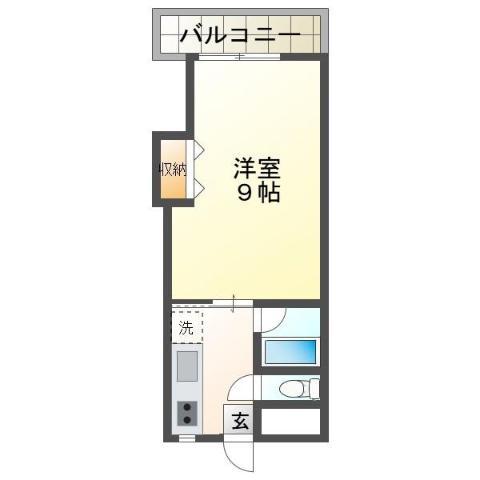 USA壱番館(1K/3階)の間取り写真