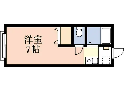 クラウド(ワンルーム/1階)の間取り写真