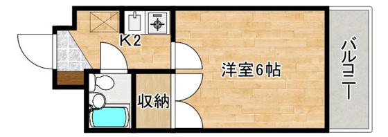 ASHIYA VIVID 府中(1K/1階)の間取り写真