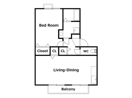 シャルマン美樹(1LDK/1階)の間取り写真