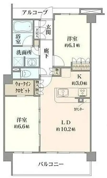 リビオ新宿ザ・レジデンス 4階階 間取り