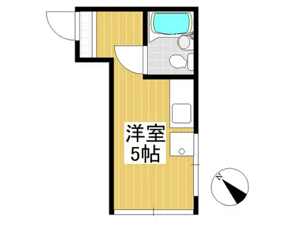 ルミエール常田(ワンルーム/3階)の間取り写真